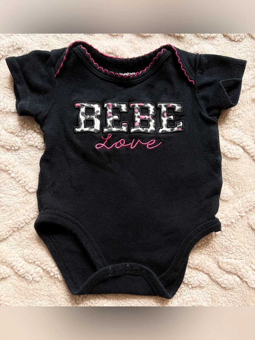 Baby Girl 3-6M Onesie Bundle - Short Sleeve Bodysuits Bebe John Deere, Lot Of 5